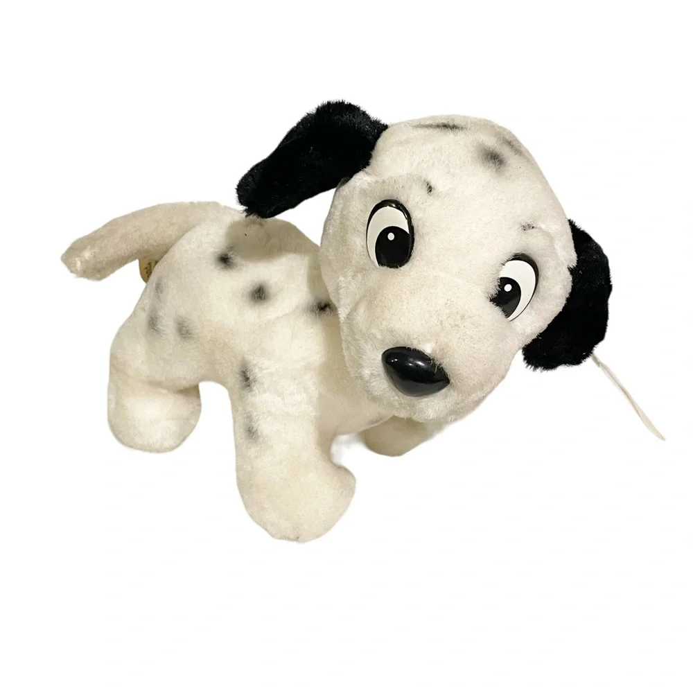 Vintage Walt Disney World Disneyland 101 Dalmations Plush 7" White Black Dog NEW